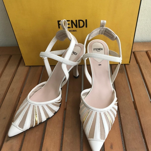New - 💯 Original FENDI Colibri Lite Mixed Media Pump - Picture 6 of 16